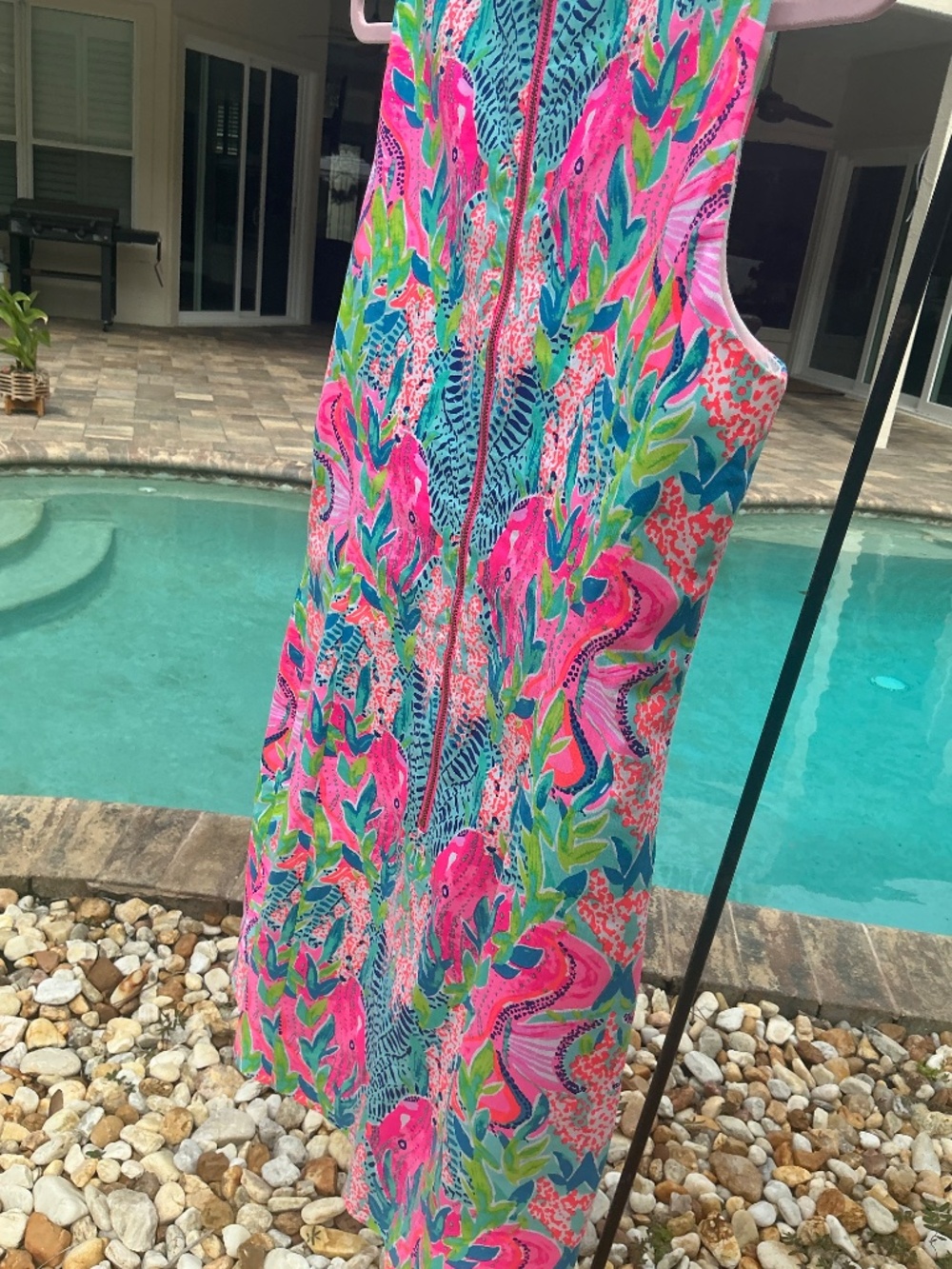 Lilly Pulitzer Mila Shift Dress — Multi Reflection Gold Seahorse Zipper - Picture 4 of 4